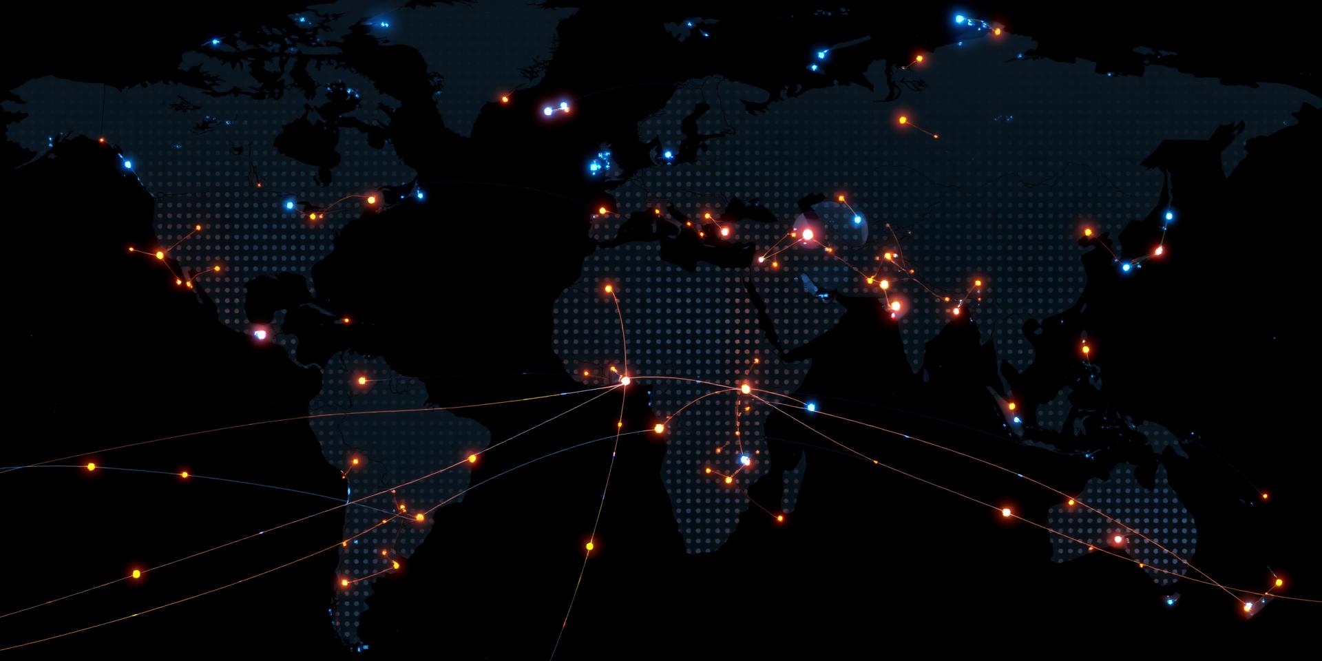 Mapa de atuação global da Webmix